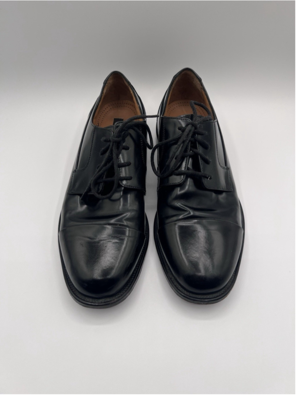 Bostonian Oxford Dress Shoes Black Leather 25030 06023 Men’s Size 8.5 - Picture 4 of 13